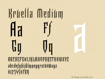 Kruella Medium 001.000 Font Sample