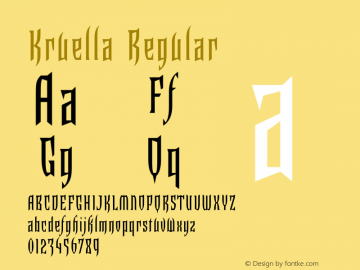 Kruella Regular 001.000 Font Sample