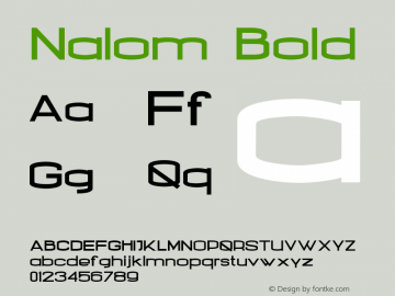 Nalom Bold Version 1.000图片样张