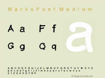 MarksFont Medium Version 001.000 Font Sample