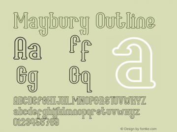 Maybury Outline Version 1.002;Fontself Maker 3.5.6图片样张