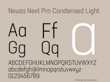 NeusaNextPro-CondensedLight Version 1.002图片样张