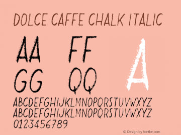 DolceCaffe-ChalkItalic Version 2.002 | wf-rip DC20190220图片样张
