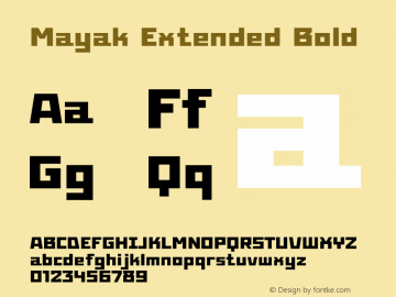 Mayak-ExtendedBold Version 1.001图片样张