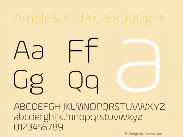 AmpleSoftPro-ExtraLight Version 1.000 2017 released by www.kentype.pl图片样张