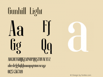 Gunhill-Light Version 1.004; Fontself Maker 3.0.2 | wf-rip DC20190215图片样张