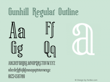 Gunhill-Outline Version 1.004; Fontself Maker 3.0.2 | wf-rip DC20190215图片样张