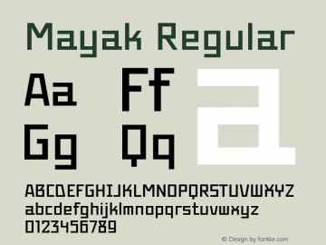 Mayak-Regular Version 1.001图片样张
