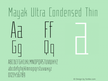 Mayak-UltraCondensedThin Version 1.000图片样张