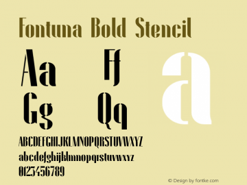 Fontuna-BoldStencil Version 1.007;Fontself Maker 3.0.0-3图片样张