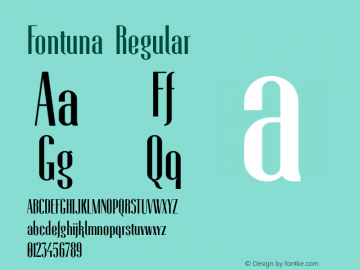 Fontuna-Regular Version 1.007;Fontself Maker 3.0.0-3图片样张