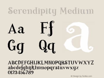 Serendipity Medium 001.000 Font Sample