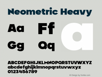 Neometric-Heavy Version 1.000;PS 001.000;hotconv 1.0.88;makeotf.lib2.5.64775;YWFTv17图片样张