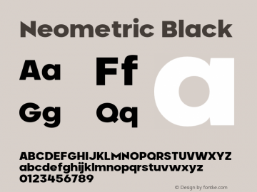 Neometric-Black Version 1.000;PS 001.000;hotconv 1.0.88;makeotf.lib2.5.64775;YWFTv17图片样张