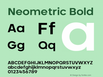 Neometric-Bold Version 1.000;PS 001.000;hotconv 1.0.88;makeotf.lib2.5.64775;YWFTv17图片样张