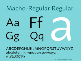 Macho Version 1.000;PS 001.000;hotconv 1.0.70;makeotf.lib2.5.58329;com.myfonts.easy.dada-studio.macho.regular.wfkit2.version.4tXx图片样张