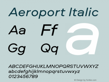 Aeroport-Italic Version 2.000图片样张