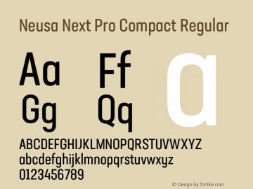 NeusaNextPro-CompactRegular Version 1.002图片样张