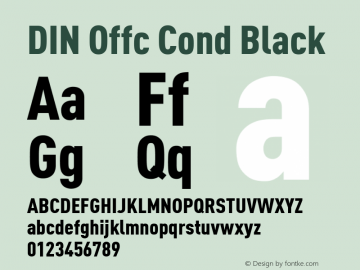 DIN Offc Cond Black Version 7.504; 2009; Build 1023图片样张