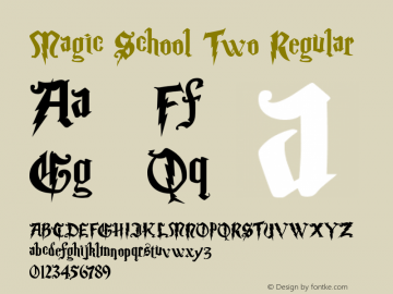 Magic School Two Regular 5/30/2004 Font Sample