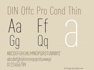 DIN Offc Pro Cond Thin Version 7.504; 2015; Build 1022图片样张