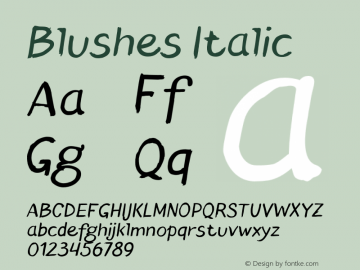Blushes-Italic Version 1.000图片样张