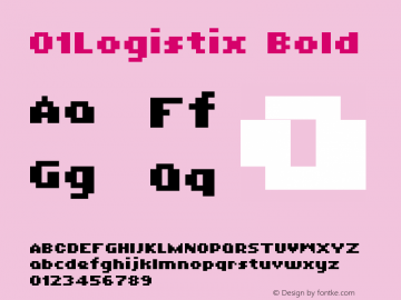 01Logistix Bold 1.00 Font Sample