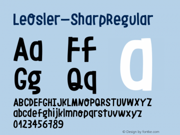 ☞LeOsler Sharp Regular Version 1.000;com.myfonts.easy.antipixel.le-osler.sharp-regular.wfkit2.version.4oJS图片样张