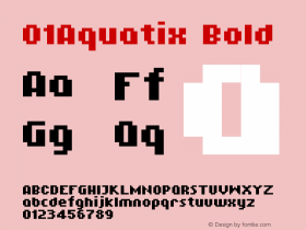 01Aquatix Bold 1.00 Font Sample