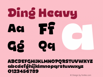 Ding Heavy Version 1.000;PS 001.000;hotconv 1.0.88;makeotf.lib2.5.64775图片样张