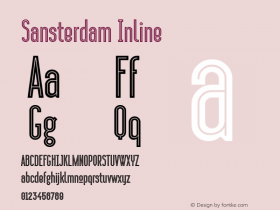 Sansterdam Inline Version 1.007;Fontself Maker 3.0.0-3图片样张