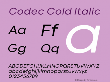 Codec Cold Italic 1.000图片样张