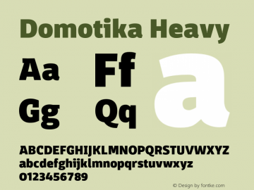 Domotika Heavy Version 1.000;PS 001.000;hotconv 1.0.88;makeotf.lib2.5.64775图片样张
