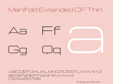Manifold Extended CF Thin Version 4.000;PS 004.000;hotconv 1.0.88;makeotf.lib2.5.64775图片样张