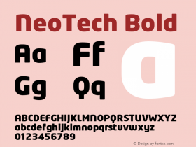 NeoTech Bold Version 1.000;PS 001.001;hotconv 1.0.38 Font Sample