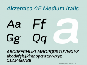 Akzentica 4F Medium Italic 1.0图片样张