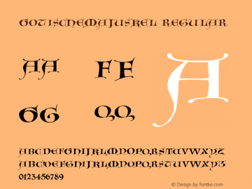 GotischeMajuskel Regular 1.0 2004-06-05图片样张