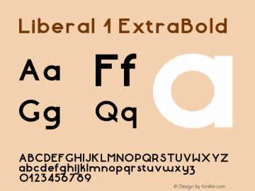 Liberal1-ExtraBold Version 1.000图片样张