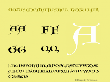 GotischeMajuskel Regular 1.0 2004-06-05图片样张