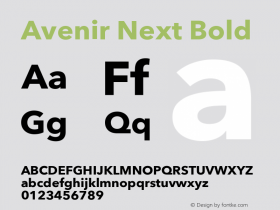 Avenir Next Bold 8.0d5e5; ttfautohint (v1.5.65-e2d9)图片样张