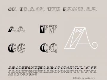 CK Black Tie Regular 8/9/01 Font Sample
