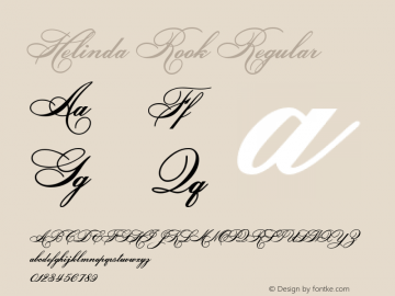 Helinda Rook Regular Version 3.0 8/11/99 Font Sample