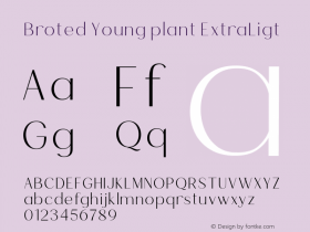 Broted Young plant ExtraLigt Version 1.000图片样张