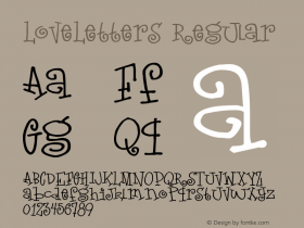 LoveLetters Regular 2 Font Sample