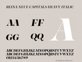 ReinaNeueCapitals-HeavyItalic 1.0 | web-TT图片样张