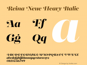 ReinaNeue-HeavyItalic 1.0 | web-OT图片样张