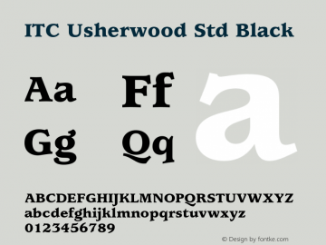 UsherwoodStd-Black Version 2.083;PS 005.000;hotconv 1.0.67;makeotf.lib2.5.33168图片样张