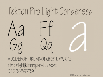 TektonPro-LightCond Version 2.073;PS 2.000;hotconv 1.0.70;makeotf.lib2.5.5900图片样张