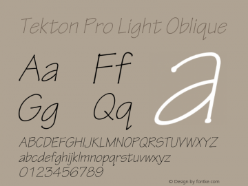 TektonPro-LightObl Version 2.073;PS 2.000;hotconv 1.0.70;makeotf.lib2.5.5900图片样张