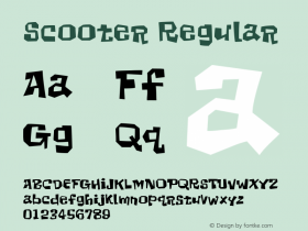 Scooter Regular Version 001.000 Font Sample